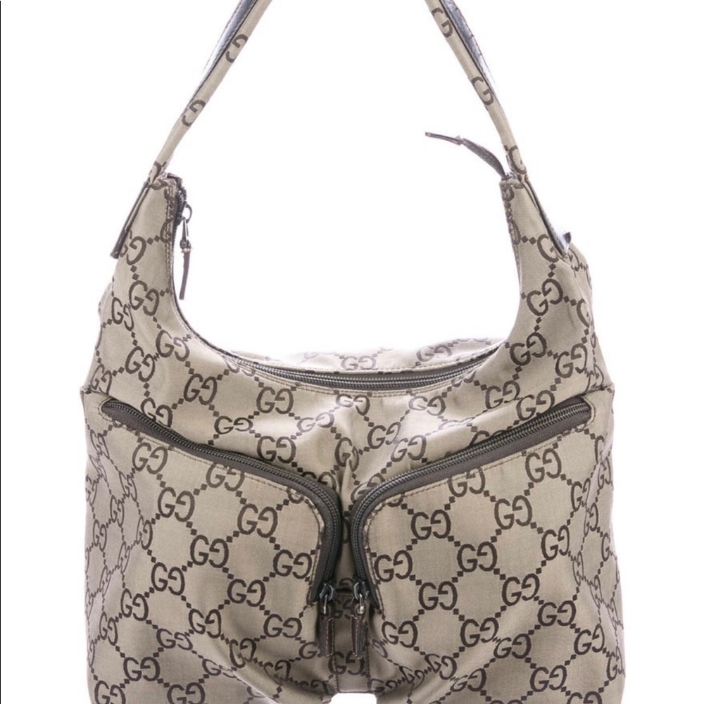 Gucci GC nylon shoulder bag